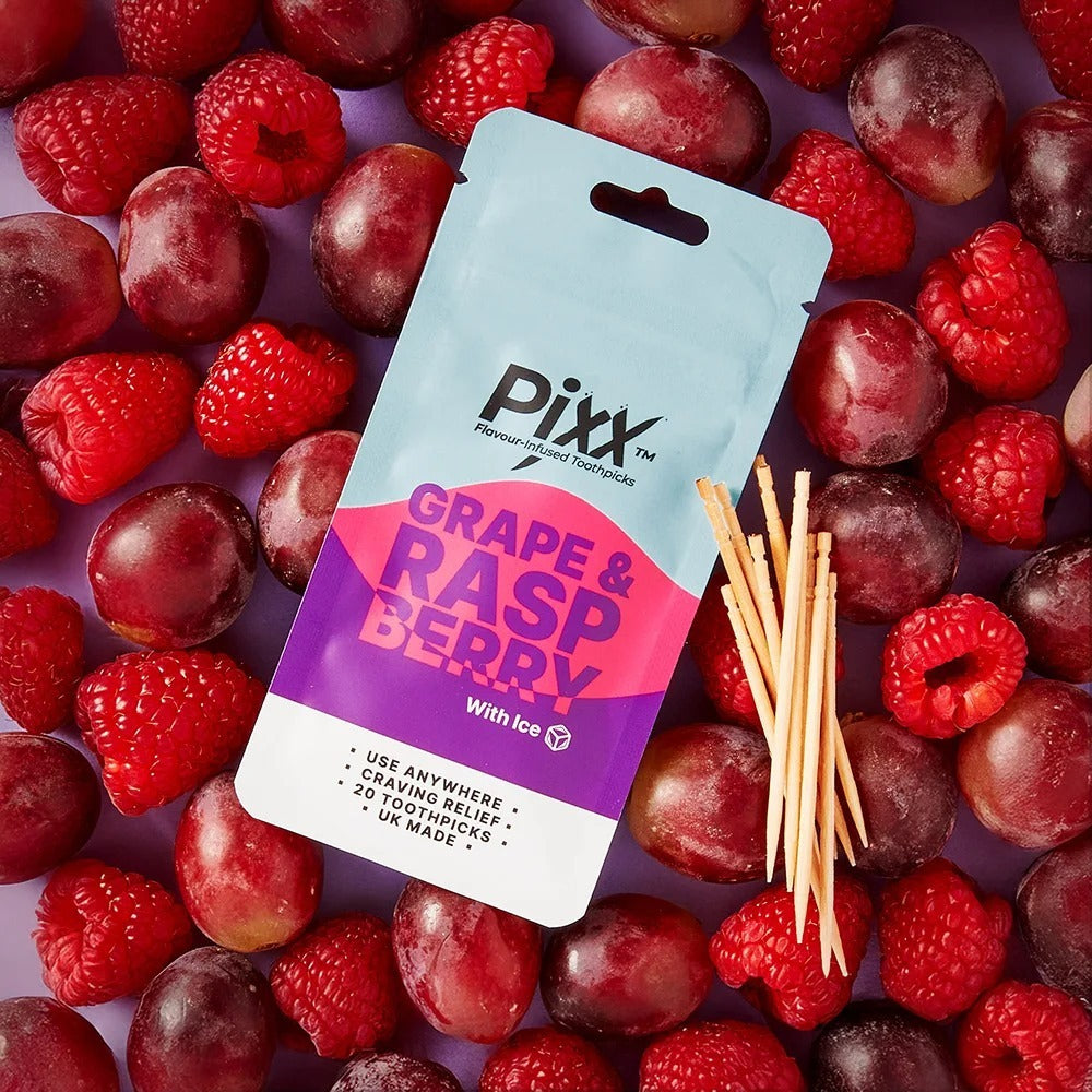 Pixx Grape and Raspberry Flavoured Infused Toothpicks Coming Soon!