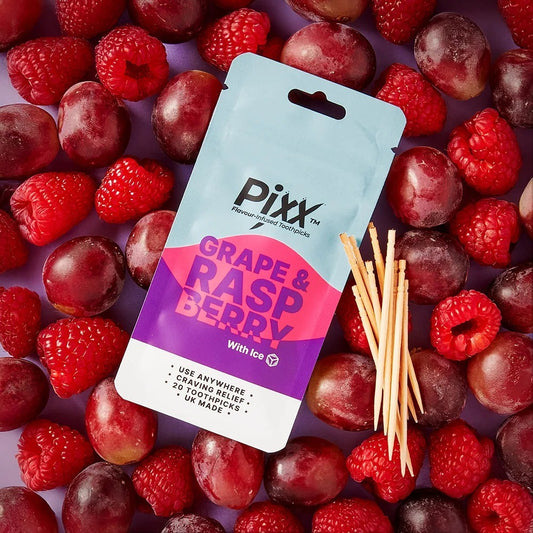 Pixx Grape and Raspberry Flavoured Infused Toothpicks Coming Soon!