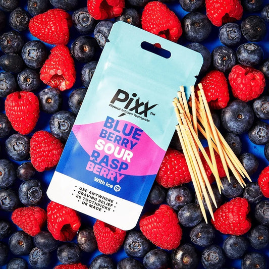 Pixx Blueberry Sour Raspberry Flavoured Infused Toothpicks Coming Soon!